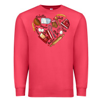 Cardinal bake tools hearts Premium Sweatshirt - NancyCooperArtShop