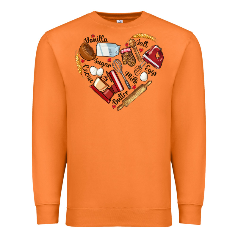 Bake Tools Hearts Premium Sweatshirt by NancyCooperArtShop | Teevron