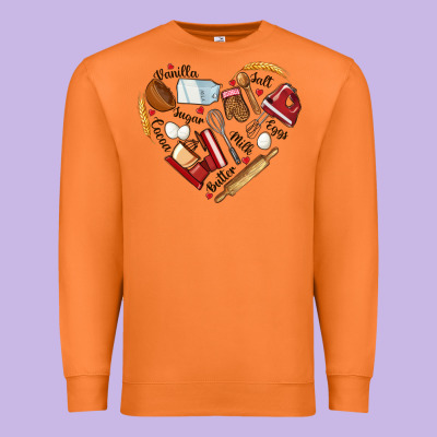 Bake Tools Hearts Premium Sweatshirt Designed By Nancycooperartshop