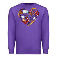 Purple bake tools hearts Premium Sweatshirt - NancyCooperArtShop