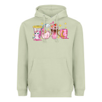Matcha unicorn coffee cups Heavyweight Hoodie - NancyCooperArtShop