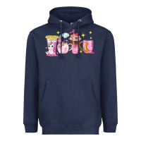 Navy unicorn coffee cups Heavyweight Hoodie - NancyCooperArtShop