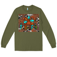 Army Green thankful turkey png Long Sleeve Tee - JahusDesignShop