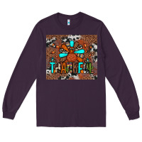 Plum thankful turkey png Long Sleeve Tee - JahusDesignShop
