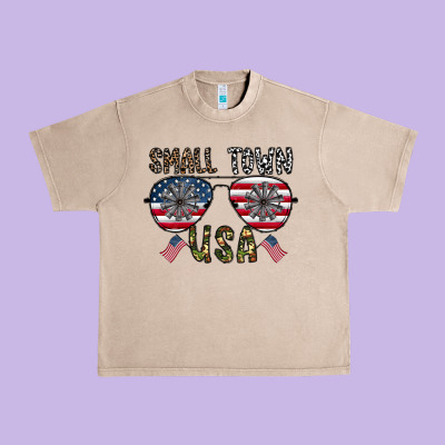 Small Town Usa Urban Heavy Tee Designed By Cowhidedigitalart