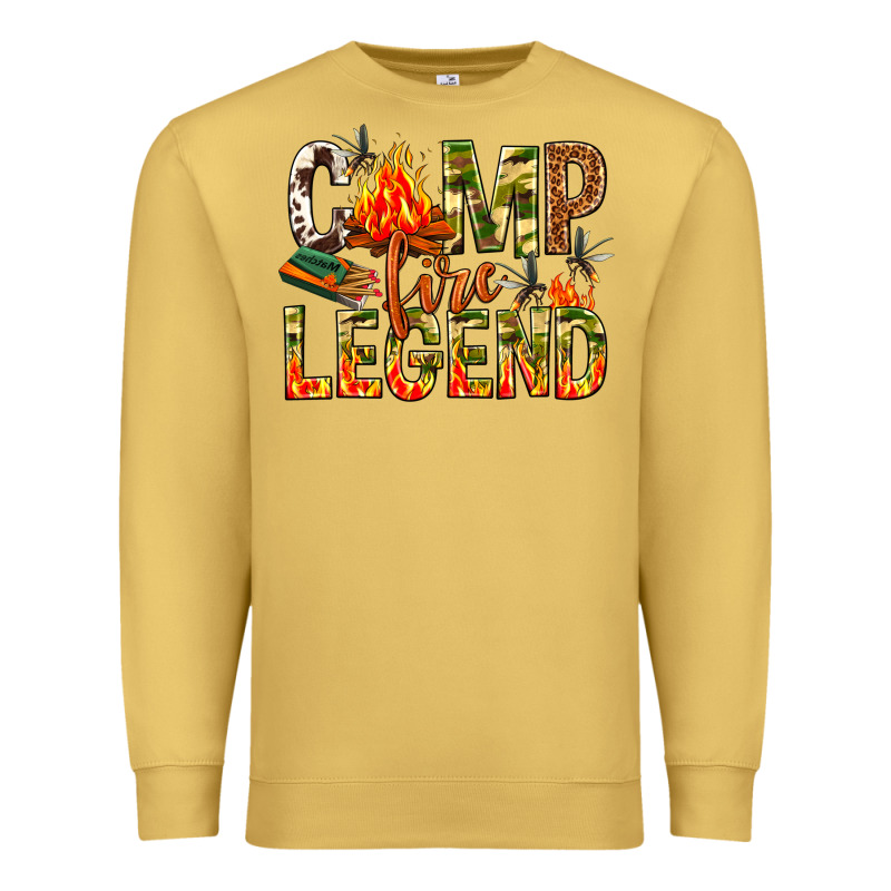 Camp Fire Legend Premium Sweatshirt by NancyCooperArtShop | Teevron