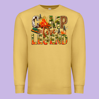 Camp Fire Legend Premium Sweatshirt Designed By Nancycooperartshop