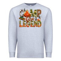 Heather Grey camp fire legend Premium Sweatshirt - NancyCooperArtShop