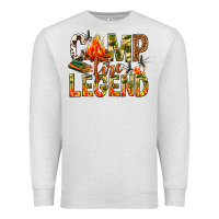 Oatmeal Heather camp fire legend Premium Sweatshirt - NancyCooperArtShop