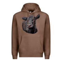 Chestnut Black Angus Cow Illustrations Premium Hoodie - LillyAllenDesigns