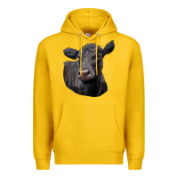Lemon Black Angus Cow Illustrations Premium Hoodie - LillyAllenDesigns