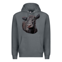 Rock Black Angus Cow Illustrations Premium Hoodie - LillyAllenDesigns
