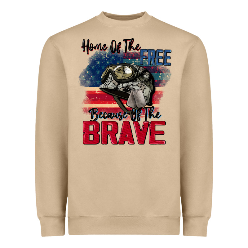 Home Of The Free Because Of The Brave 4th Of July Heavyweight Sweatshirt by CowGirlArtShop | Teevron