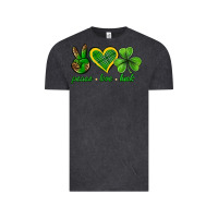 Vintage Black peace love luck st. patricks day nePeace love luck Vintage Tee - Neo Western