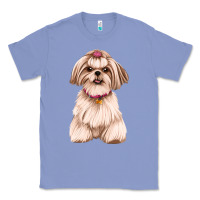 Colony Blue Shih Tzu Dog Design Classic Tee - JahusDesignShop