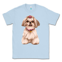 Dusty Blue Shih Tzu Dog Design Classic Tee - JahusDesignShop