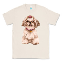 Natural Shih Tzu Dog Design Classic Tee - JahusDesignShop