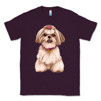 Plum Shih Tzu Dog Design Classic Tee - JahusDesignShop