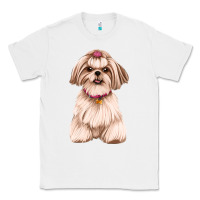 White Shih Tzu Dog Design Classic Tee - JahusDesignShop