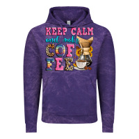 Cloud Purple keep calm and make coffee Vintage Hoodie - Zillion Design Studio