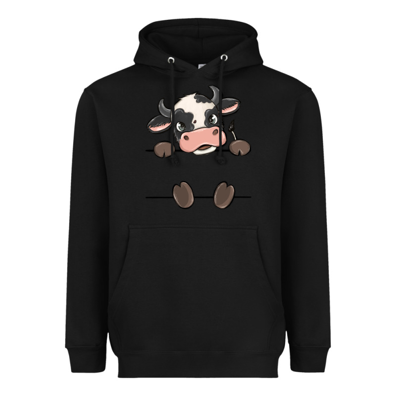 Custom Cow Heavyweight Hoodie by MaliasSmallBusiness | Teevron