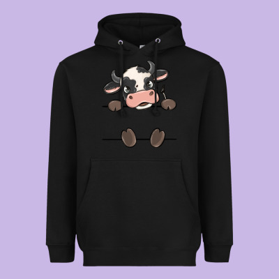 Custom Cow Heavyweight Hoodie Designed By Maliassmallbusiness