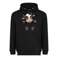 Black custom cow Heavyweight Hoodie - MaliasSmallBusiness