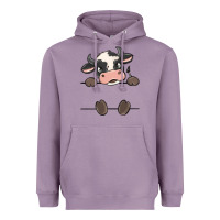 Lavender custom cow Heavyweight Hoodie - MaliasSmallBusiness