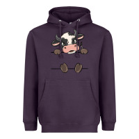 Plum custom cow Heavyweight Hoodie - MaliasSmallBusiness