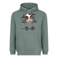 Sage custom cow Heavyweight Hoodie - MaliasSmallBusiness