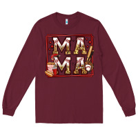 Burgundy baseball mama Long Sleeve Tee - Jasminsmagicworld