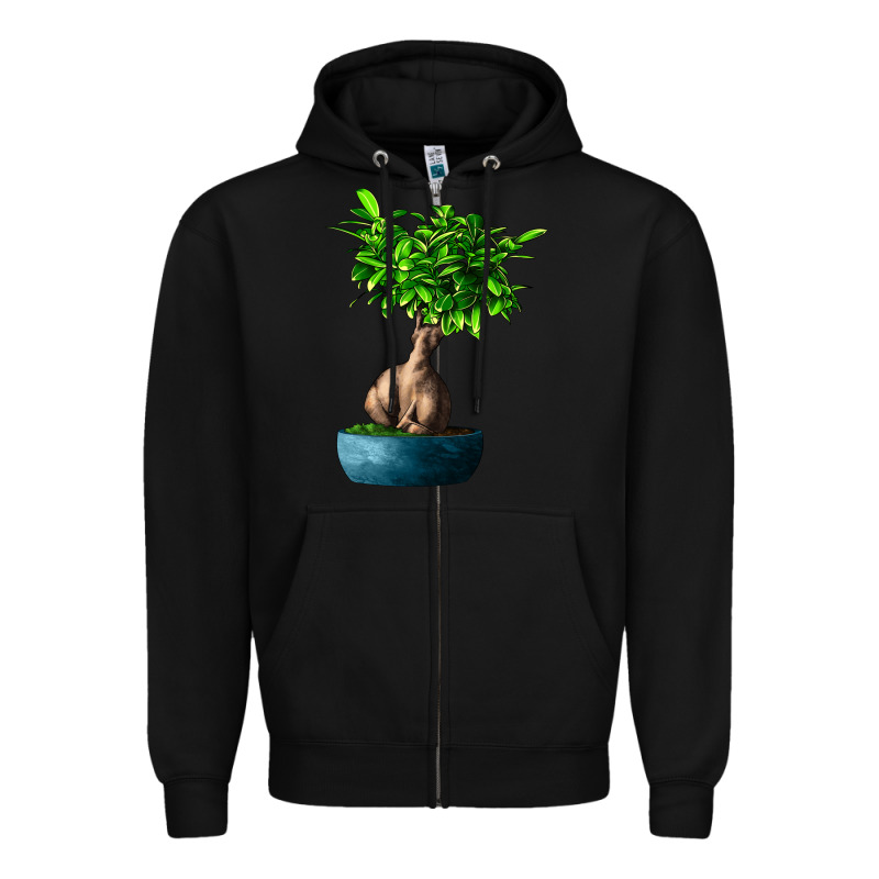 Ficus Ginsenge Zipper Hoodie by LillyAllenDesigns | Teevron