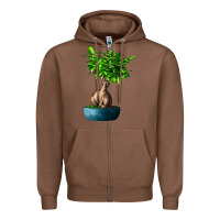 Chestnut Ficus Ginsenge Zipper Hoodie - LillyAllenDesigns