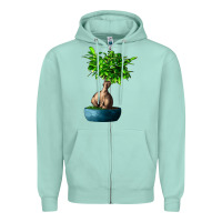 Seafoam Ficus Ginsenge Zipper Hoodie - LillyAllenDesigns