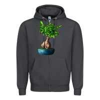 Smoke Ficus Ginsenge Zipper Hoodie - LillyAllenDesigns