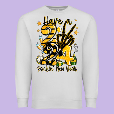 Have Rockin' New Year 2024 Premium Sweatshirt Designed By Maliassmallbusiness