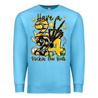 Ocean Blue have rockin' new year 2024 Premium Sweatshirt - MaliasSmallBusiness