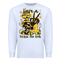 White have rockin' new year 2024 Premium Sweatshirt - MaliasSmallBusiness