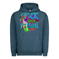 Pigment Midnight Navy Pick Your Poison Urban Hoodie - texasbilliewilder