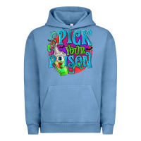 Pigment Pebble Blue Pick Your Poison Urban Hoodie - texasbilliewilder