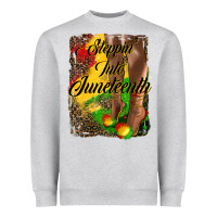 Heather Grey steppin'  into juneteenth Heavyweight Sweatshirt - HRA Design Shop