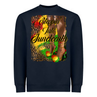 Navy steppin'  into juneteenth Heavyweight Sweatshirt - HRA Design Shop