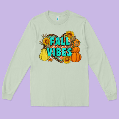 Fall Vibes Long Sleeve Tee Designed By Artiststas