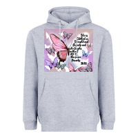 Heather Grey bible verse Heavyweight Hoodie - MaliasSmallBusiness