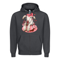 Smoke valentines day lamb Zipper Hoodie - Jasminsmagicworld