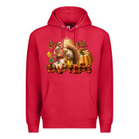 Cardinal Fall Vibes Squirrel Premium Hoodie - LillyAllenDesigns