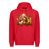Red Fall Vibes Squirrel Premium Hoodie - LillyAllenDesigns