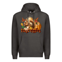 Smoke Fall Vibes Squirrel Premium Hoodie - LillyAllenDesigns