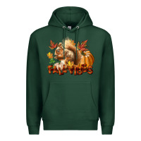 Sports Green Fall Vibes Squirrel Premium Hoodie - LillyAllenDesigns