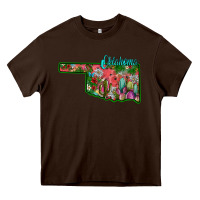 Chocolate Brown oklahoma Heavy Core Tee - SublimationCraftShop